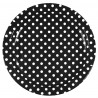 Assiette Carton noir à Pois blanc 23 cm les 10- Assiette à Pois 