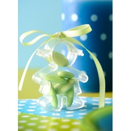 Boîtes à dragées fille plexi transparent 7 cm les 4