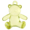 Perles Ours Vert Anis Transparent 2.9 cm les 6