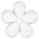 Perles Fleurs Transparentes 2.1 cm les 10
