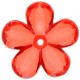 Perles Fleurs rouge transparent 2.1 cm les 10