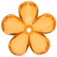 Perles Fleurs orange transparent 2.1 cm les 10