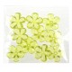 Perles Fleurs plastique transparent couleur 2.1 cm les 10