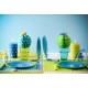 Perruche bleu turquoise sur pince deco de table