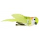 Perruche Vert Anis en plumes sur pince 6 cm les 2