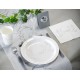 Serviette de table Colombes Blanc casse deco mariage