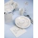 Serviette de table Colombes Blanc Casse serviettes mariage