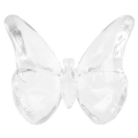 Perle papillon transparent 2 cm les 10