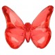 Perle papillon rouge transparent 2 cm les 10