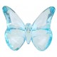 Perle papillon bleu turquoise transparent 2 cm les 10