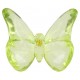 Perle papillon vert anis transparent 2 cm les 10