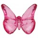Perle papillon fushia transparent 2 cm les 10