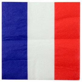 Serviettes de table France drapeau Français les 20