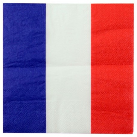 Serviette de table France drapeau Français les 20