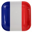 Assiettes France drapeau Français carton 23 cm les 10