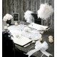 Boule rotin blanche diametres assortis deco de table