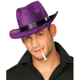 Chapeau Borsalino Violet adulte Chapeau gangster