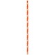 20 pailles orange à pois blancs en papier 
