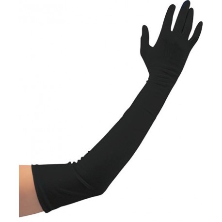 Gants longs noirs adulte