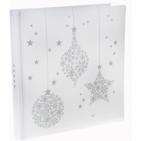 Livre d'or Flocon de neige blanc argent pailleté