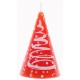 Bougie Sapin de Noël Rouge Blanc 7.5 cm