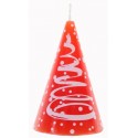 Bougie Sapin de Noël Rouge Blanc 7.5 cm