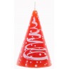 Bougie Sapin de Noël Rouge Blanc 7.5 cm
