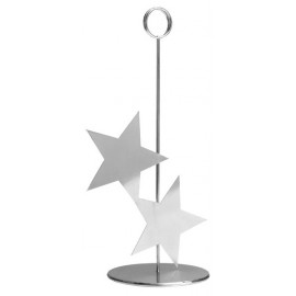 Marque-table étoile argent en métal 26 cm