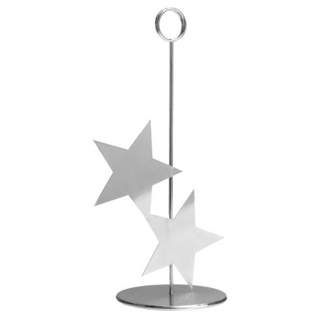 Marque-table étoile argent en métal 26 cm