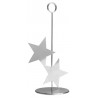 Marque-table étoile argent en métal 26 cm