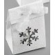 Boite à dragées Flocon de neige blanc pailleté les 4