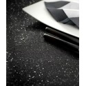 Chemin de table tulle noir pailleté 5 M