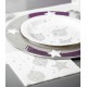 Serviette de table Flocon de neige argent blanc papier les 20