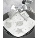 Serviettes de table Flocon de neige argent papier blanc les 20