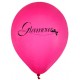 Ballons Glamour fuchsia noir 23 cm les 8