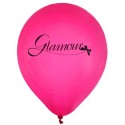 Ballons Glamour Fuchsia Noir 23 cm les 8