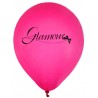 Ballons Glamour fuchsia noir 23 cm les 8