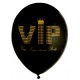 Ballons VIP noir or 23 cm les 8