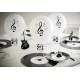 Ballons notes de musique blanc noir deco musique