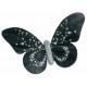 Papillon Perles Noir Argent les 2