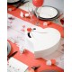 Tirelire coeur blanc 30 cm Boite forme coeur design