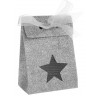 Boîte à dragées étoile argent pailleté les 4