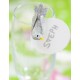 Oiseau Argent Pailleté sur Pince 4 cm les 2