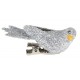 Oiseau Argent Pailleté sur Pince 4 cm les 2