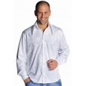 Déguisement Chemise Disco Blanche Paillettes Homme Luxe