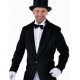 Costume Queue de Pie Noire Chic Luxe Homme Wool like