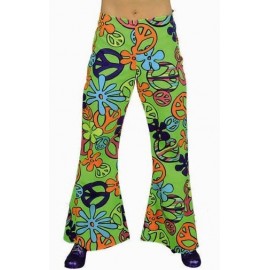 Déguisement hippie pantalon Magic Peace femme deluxe