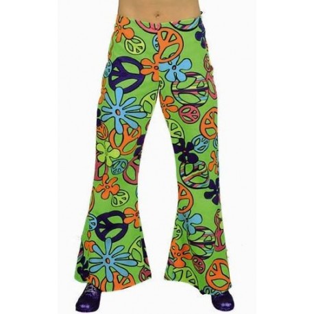 Déguisement hippie pantalon Magic Peace femme deluxe