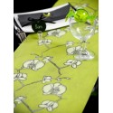 Chemin de Table Orchidée Intissé Vert Anis