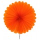 Eventail papier orange 20 cm les 2